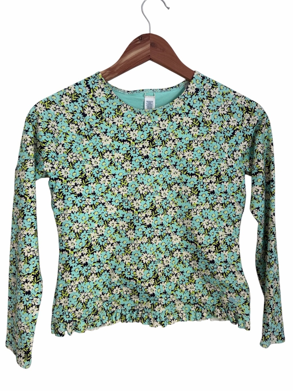Vineyard Vines Girls Floral Long Sleeve Rash Guard Swim Top L 14